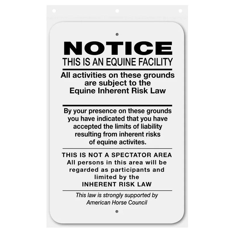 Universal Notice Sign Aluminum 12 in X 18 in #1490UN