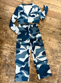 Camo Casual Pants & Cardigan