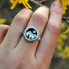 Tourtiwi - Mountains Sunset Engraved Ring