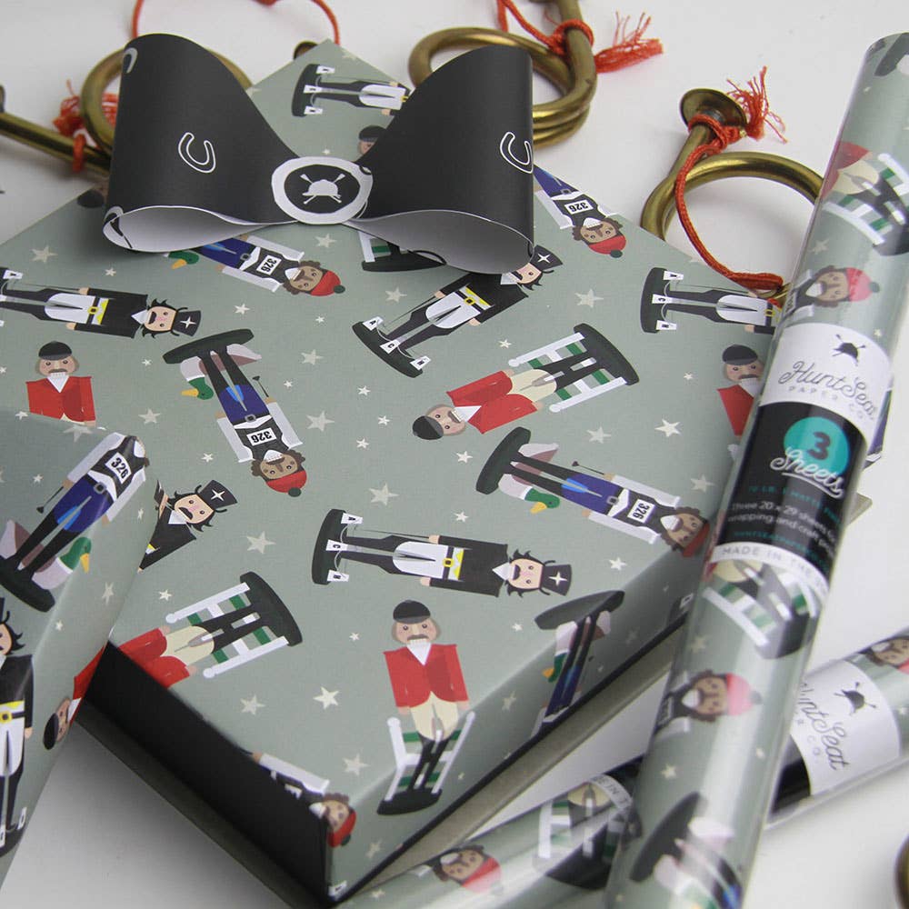 Hunt Seat Paper Co. - Three (Ring) Wisemen - Equestrian Nutcracker Gift Wrap