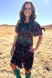 Sterling Kreek - Painted Night Paisley Dress