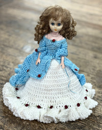 Vintage Crochet Bed Pillow Doll 14"