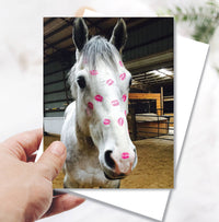 Horse Hollow Press - Horse Birthday Card | Gray & Kisses