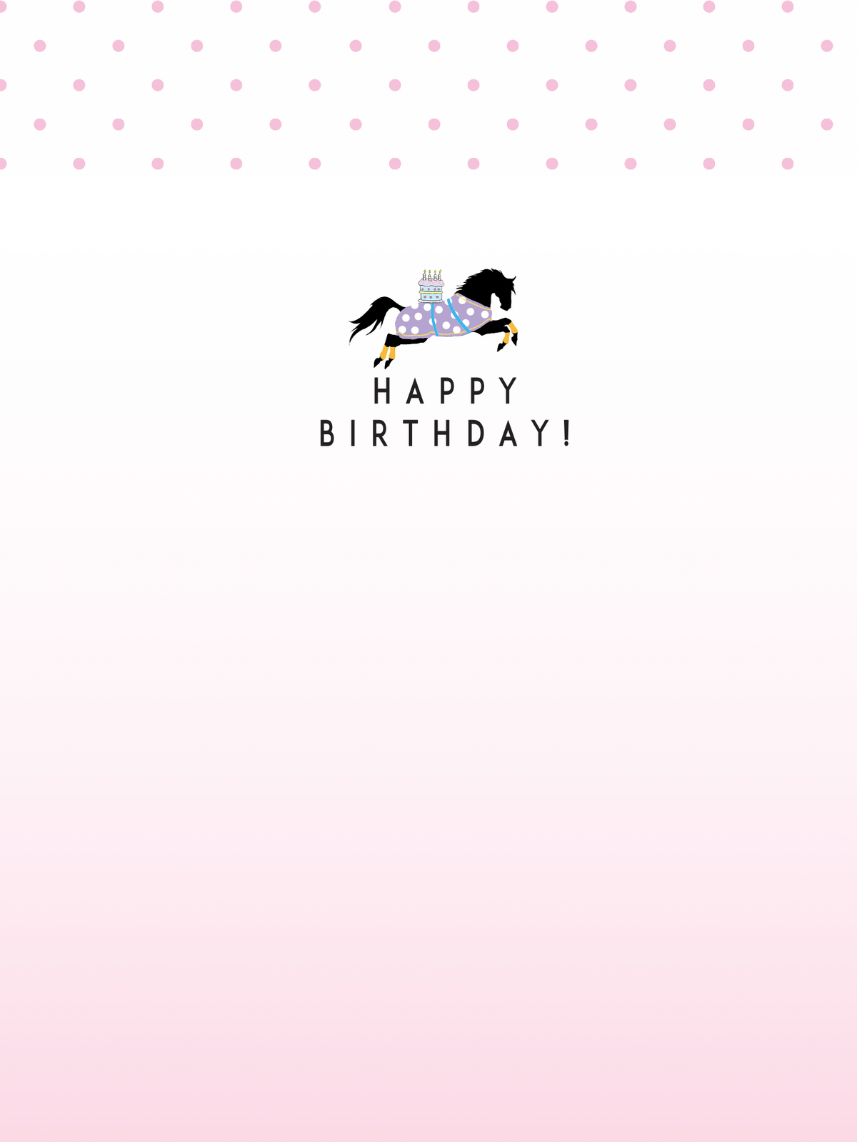 Horse Hollow Press - Horse Birthday Card | Polka Dot Horse
