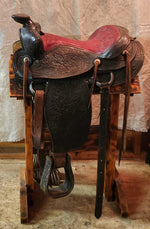 Big Horn Saddle - Red/Black Vintage