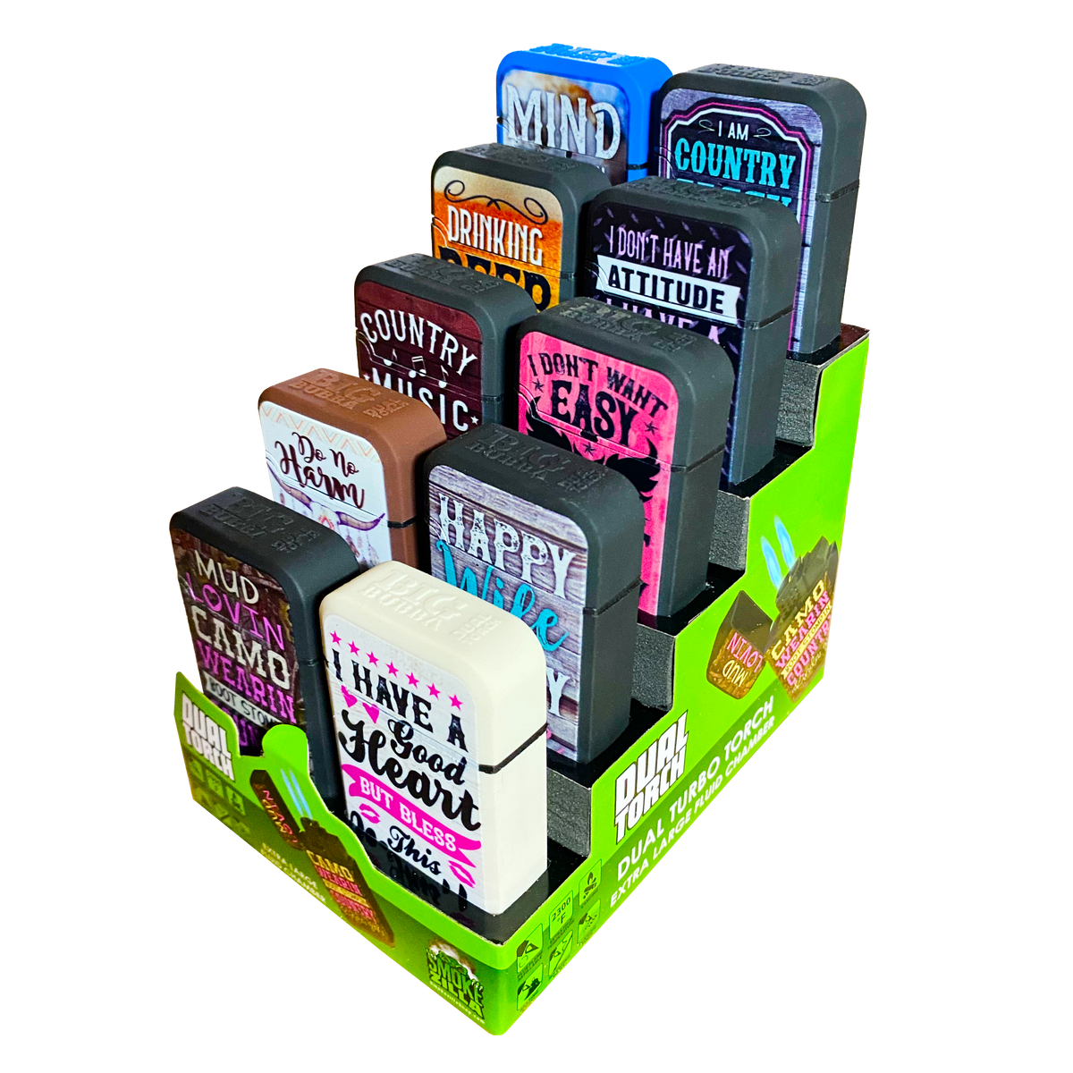 Big Bubba Country Dual Torch Lighter - Assorted