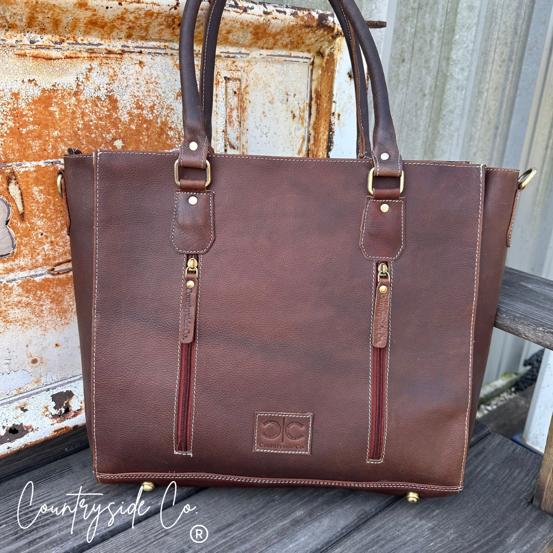 Countryside Co. - Kathryn Tooled Leather Purse, Tote