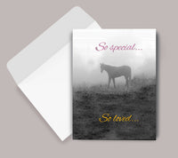 Horse Hollow Press - Horse Sympathy Greeting Card | So special... | Horse in Mist