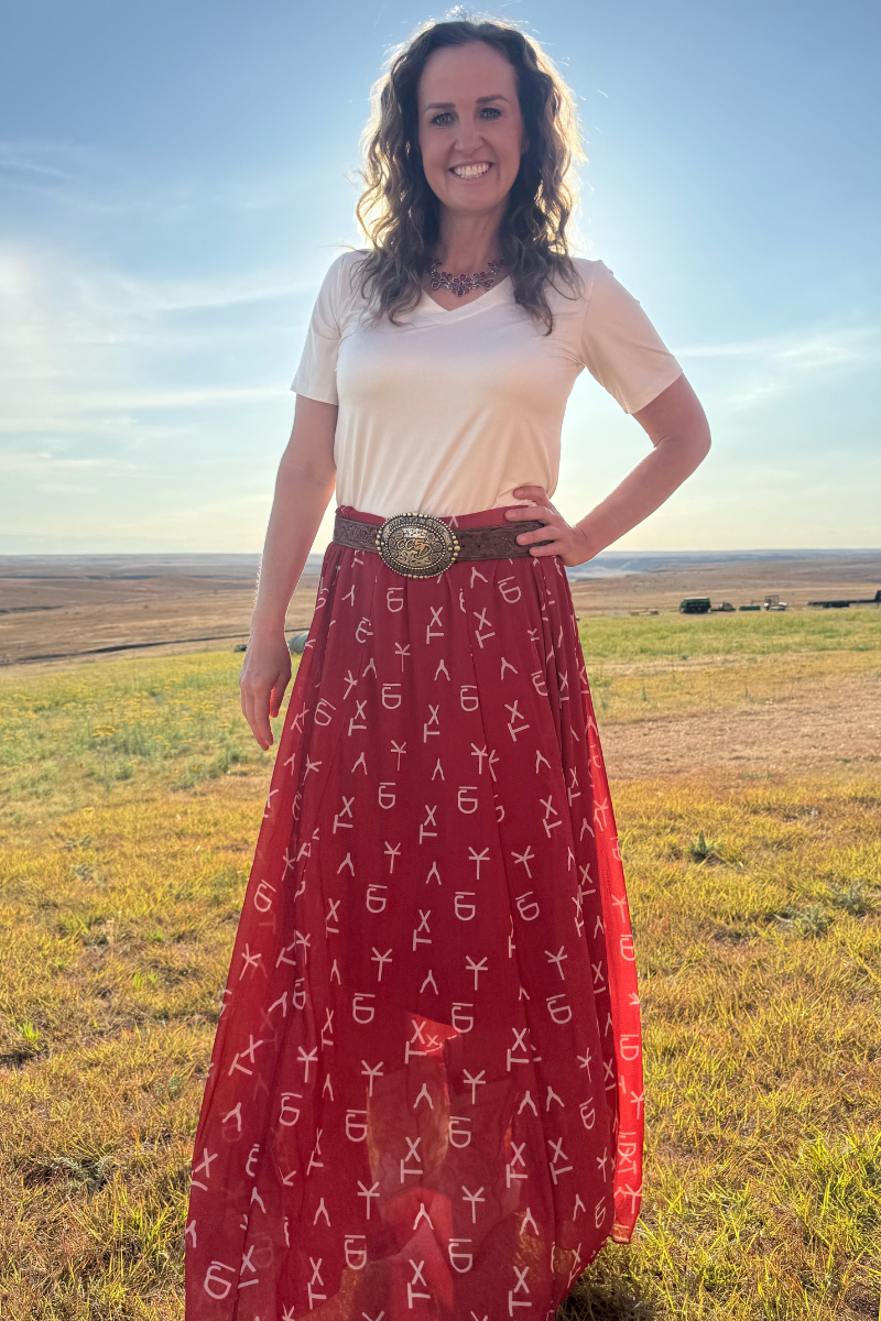 Sterling Kreek - Red Dirt Branded Maxi Skirt