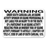 Equine Liability Signs R - T