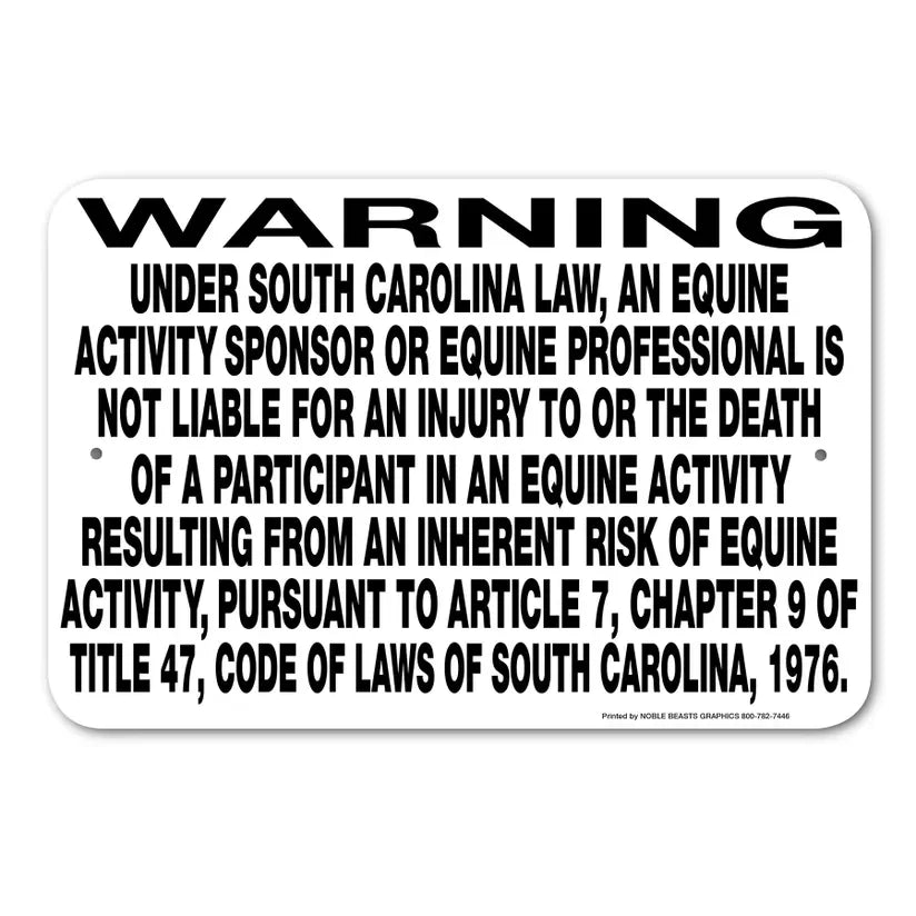 Equine Liability Signs R - T