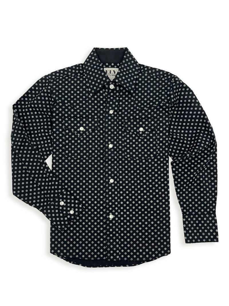 Ely and Walker Boys Long Sleeve Ditzy Print