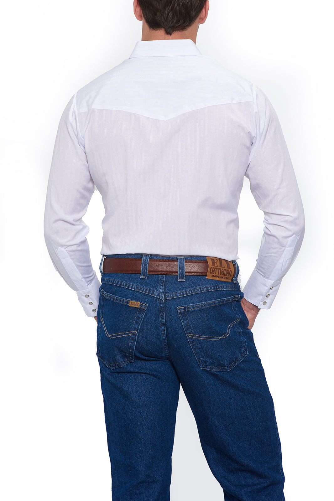 Ely Cattleman Men's Long Sleeve Solid Tone on Tone