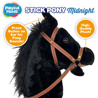 Thin Air Brands - Stick Pony - Midnight Black Hobby Horse