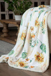 Linen Mart - Sunflower Plush Throw