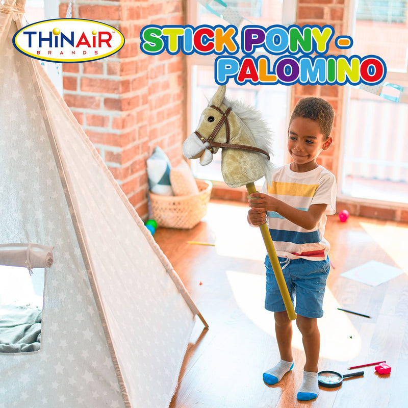 Thin Air Brands - Stick Pony - Brown Palomino with sounds Hobby Horse