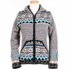 Lost Horizons Knitwear - Dakotah Hooded Wool Sweater with Western Pattern