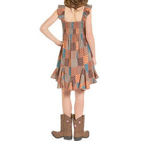 Girl's Patch Print Mini Dress