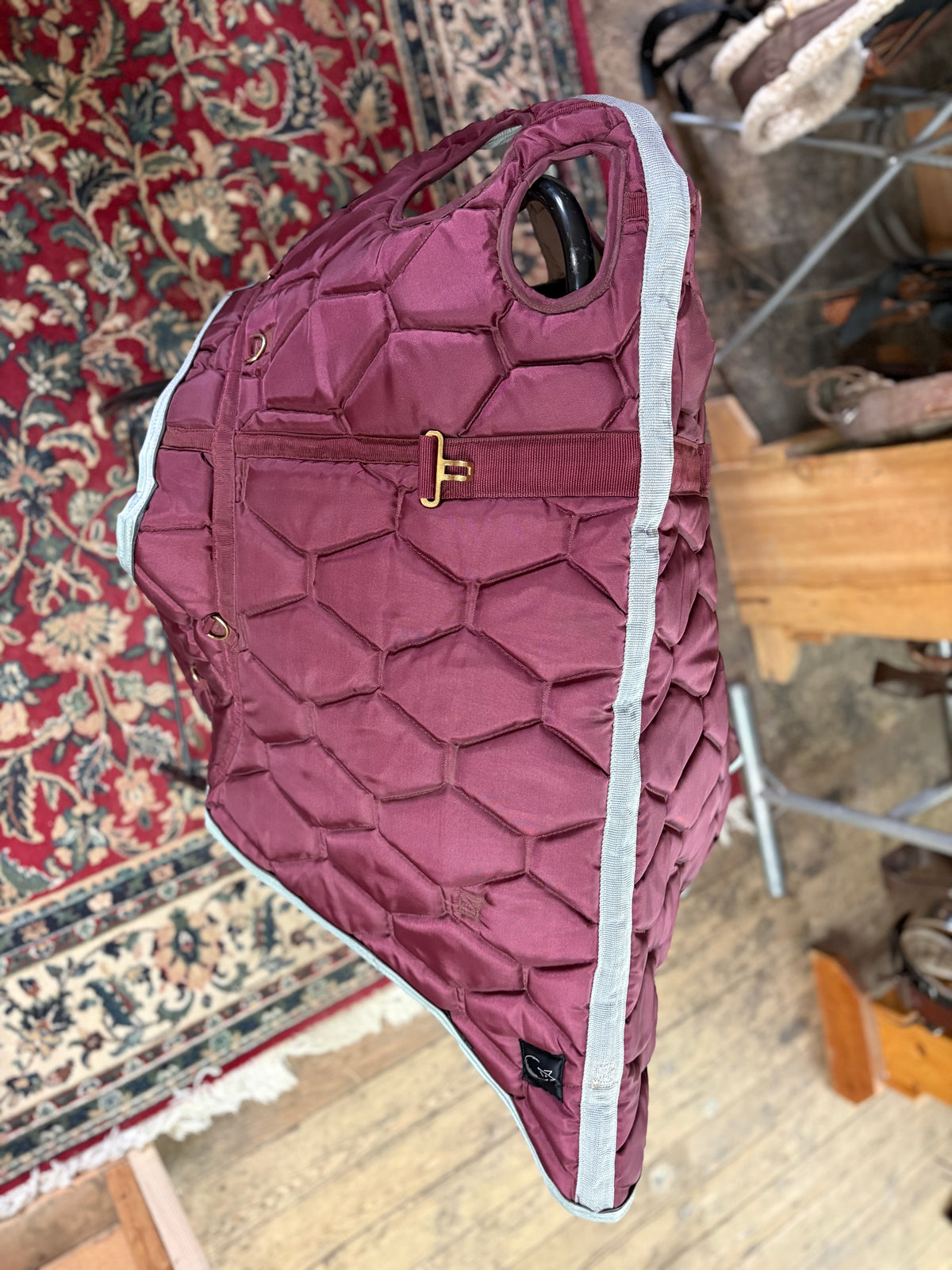Horse Blanket Hood - Maroon