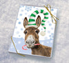 Horse Hollow Press - Donkey Boxed Christmas Cards / Candy Cane / 8 Holiday Cards