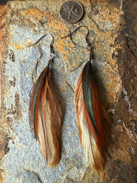 Wild Mountain Fringe - Crimson Canyon Feather Earrings