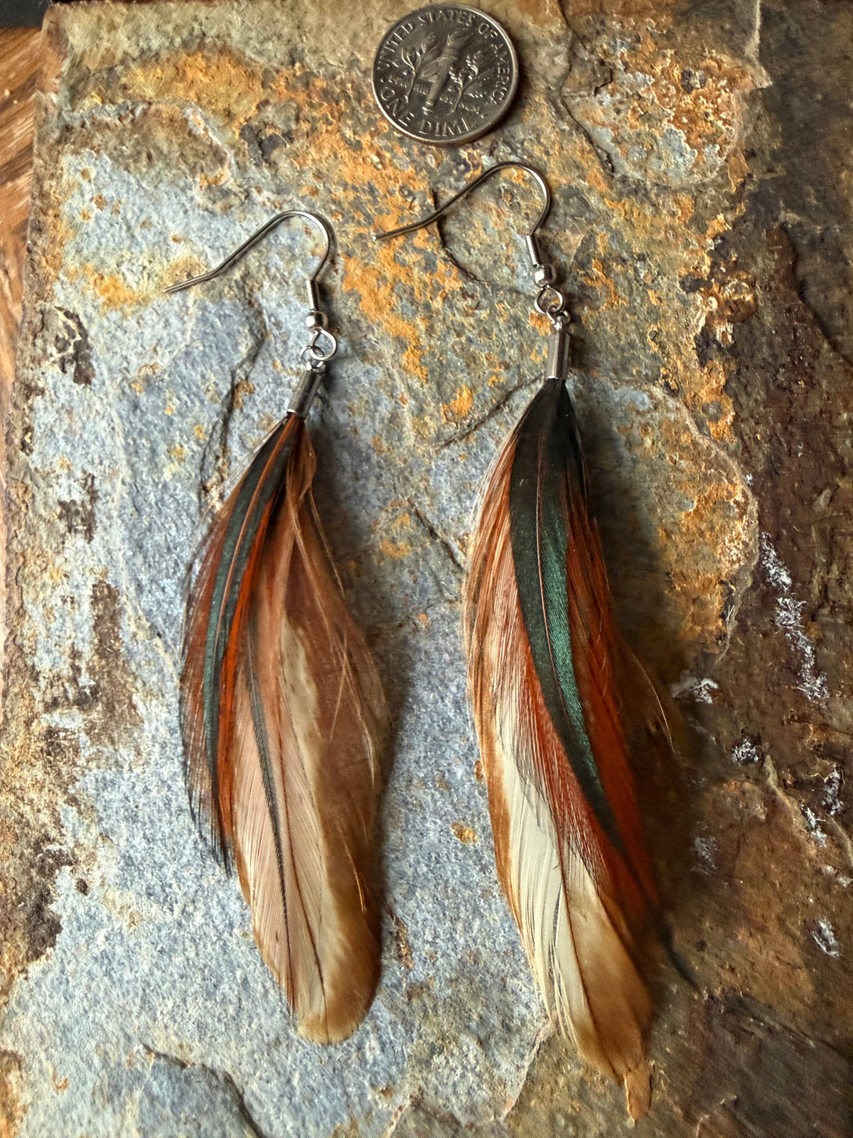 Wild Mountain Fringe - Crimson Canyon Feather Earrings