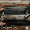 Texas Western Cowhide Bags and More - Checkered Cowhide Womens Wallet Wristlet Trendy