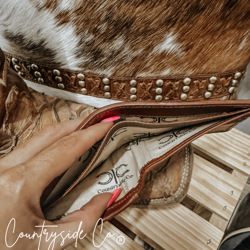 Texas Western Cowhide Bags and More - Longhorn Edition Westin Cowhide Men's Wallet New Style 2025
