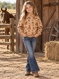 Montana Company Girls Western Qtr Zip