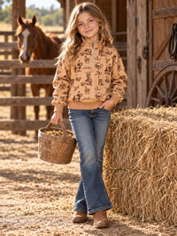 Montana Company Girls Western Qtr Zip