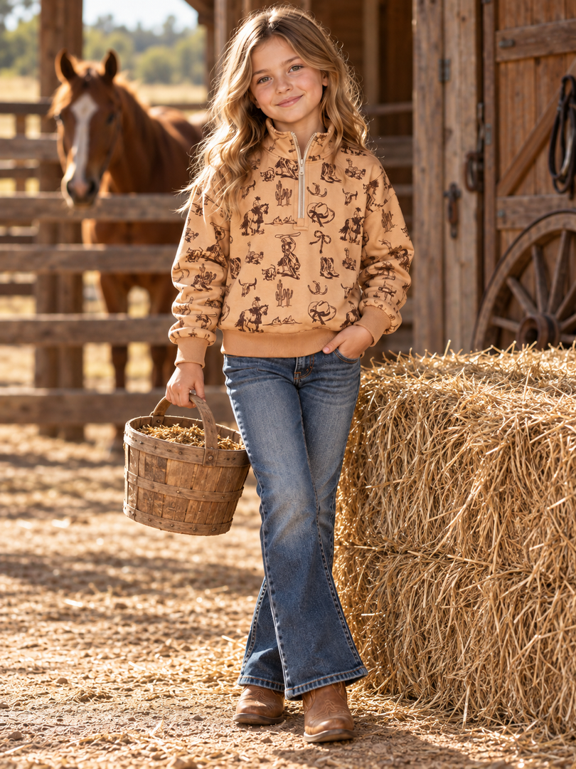 Montana Company Girls Western Qtr Zip