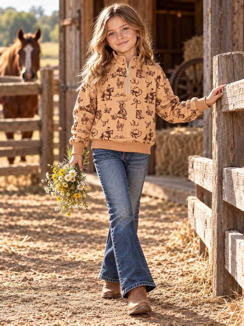 Montana Company Girls Western Qtr Zip
