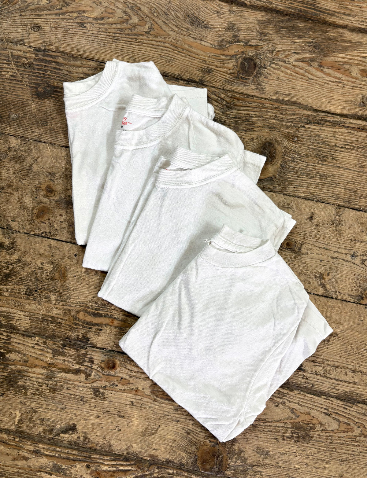 White Tees - Set of 4 - Youth Medium