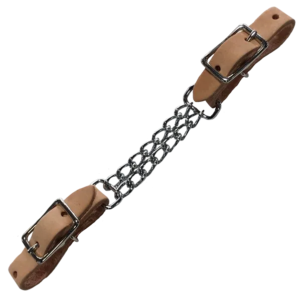 Leather Double Chain Curb Strap