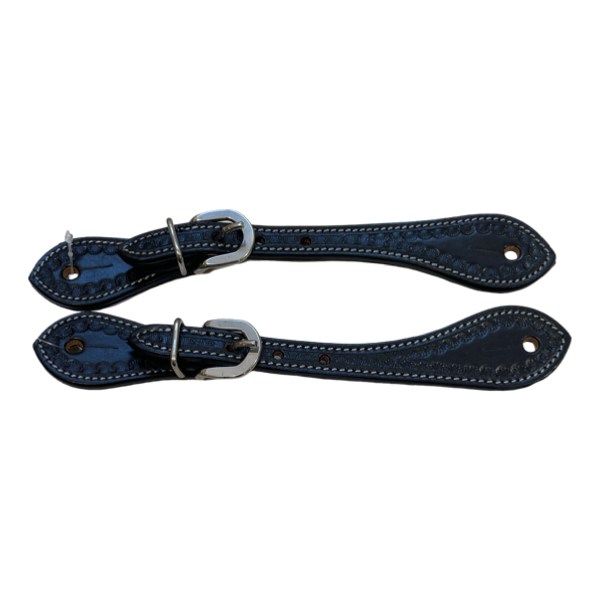 Spur Leather Straps with Tooling