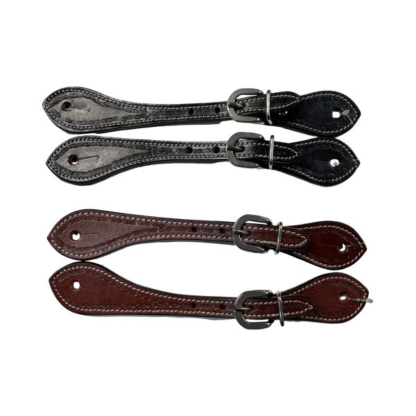 Spur Leather Straps with Twisted Wire Design