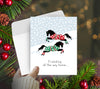 Horse Hollow Press - Horse Boxed Christmas Cards / Frolicking Snow / 8 Holiday