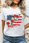 COLORBEAR - Floral American Flag Graphic Tee