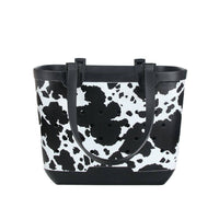 American Farm Company - Cow Print Rubber Beach Tote Bag - Large