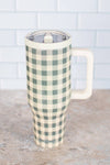 American Farm Company - Evergreen Gingham 40oz Water Tank Tumbler