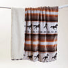 Linen Mart - Running on the Range Plush Sherpa Throw