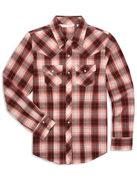 Ely and Walker Women's Assorted Plaid Long Sleeve Western Shirt