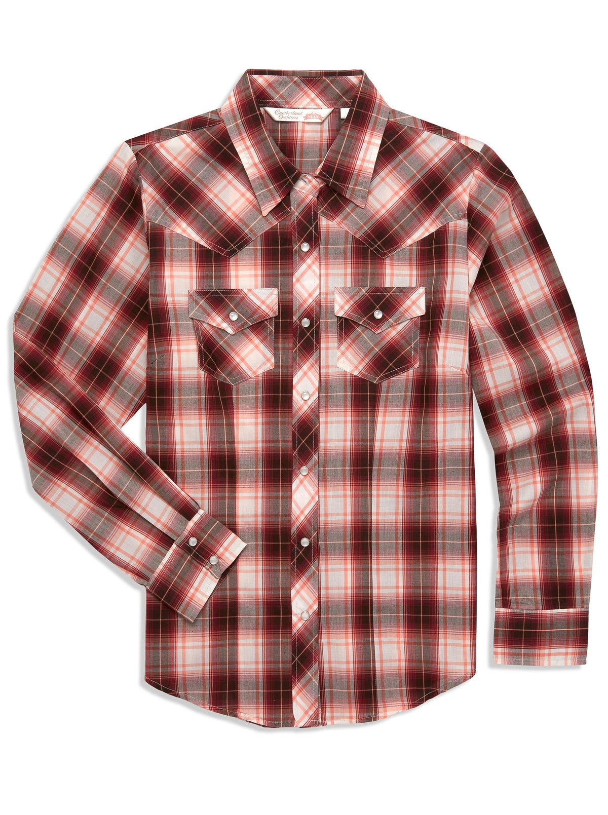 Ely and Walker Women's Assorted Plaid Long Sleeve Western Shirt