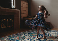 DotDot Smile girl's twirl dress - Size 8/10