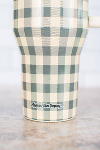 American Farm Company - Evergreen Gingham 40oz Water Tank Tumbler