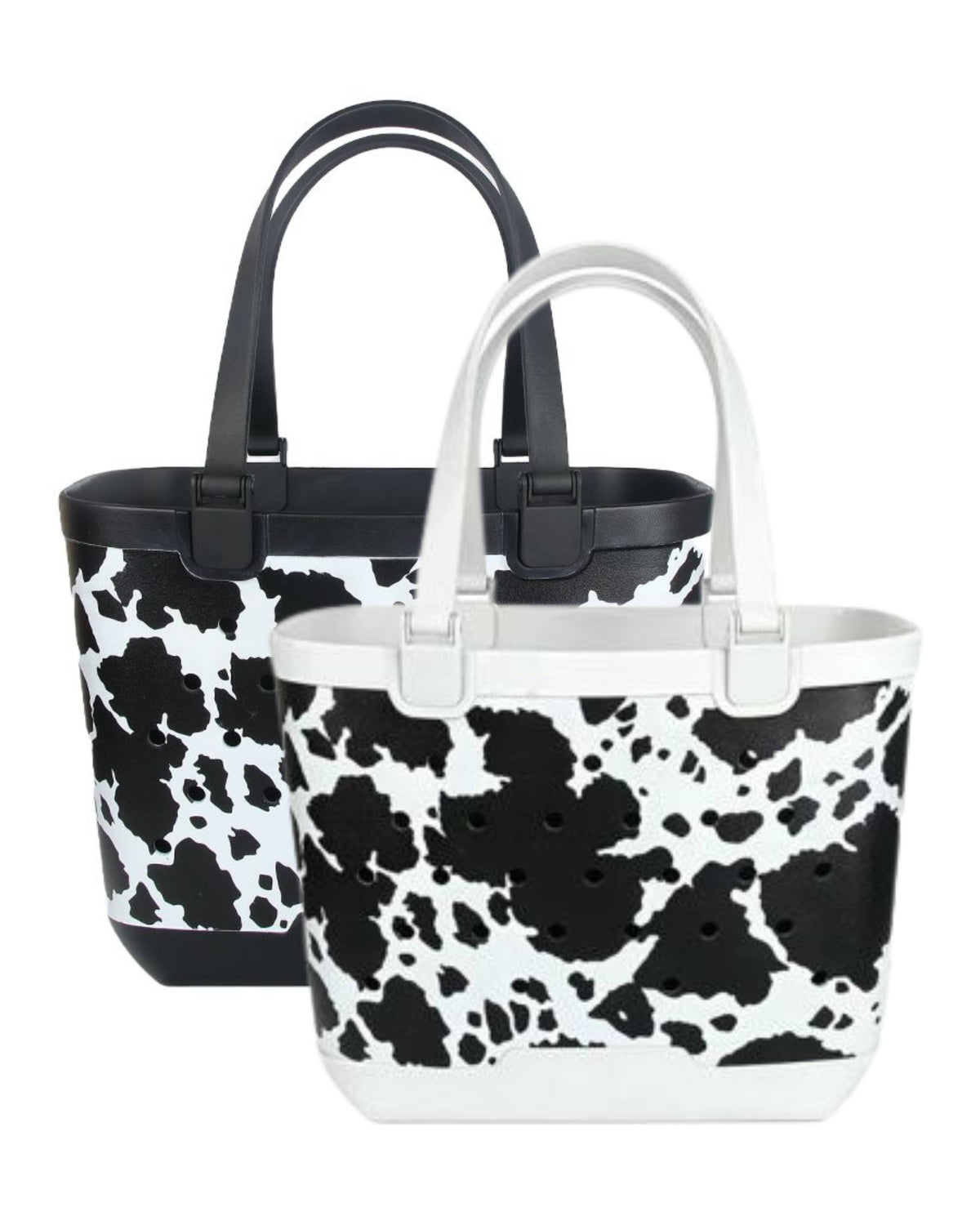 American Farm Company - Cow Print Rubber Beach Tote Bag - Large