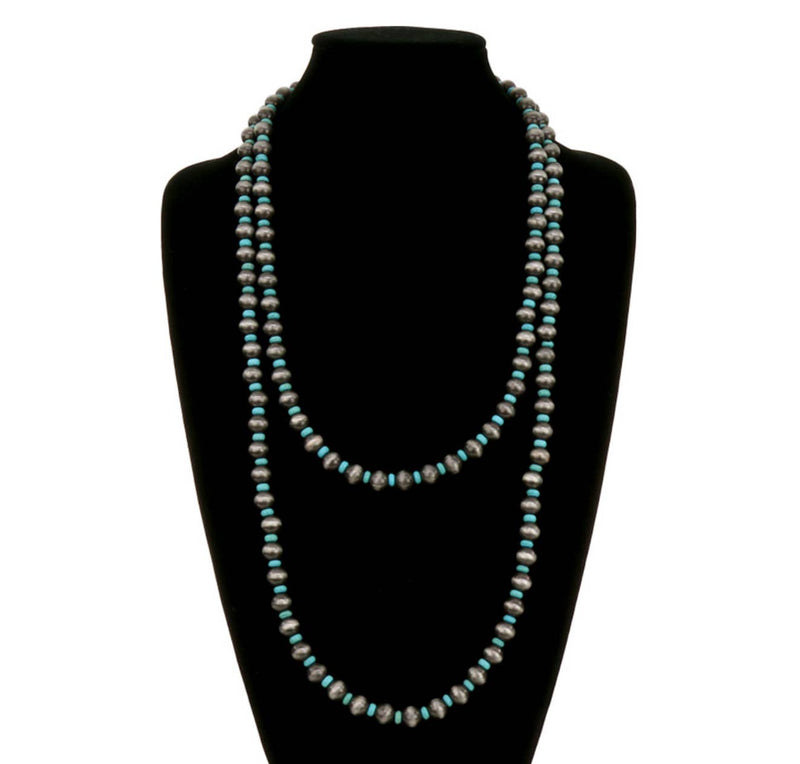 Boho Ranch Shop - 60″ Western Navajo Style Pearl Necklace