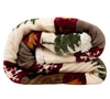 Linen Mart - Tall Pine Plush Fur Sherpa Borrego Fleece Throw Blanket