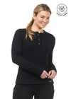Kerrits Hot to Trot Thermal Henley - Black - Woman's