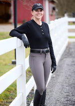 Kerrits Hot to Trot Thermal Henley - Black - Woman's